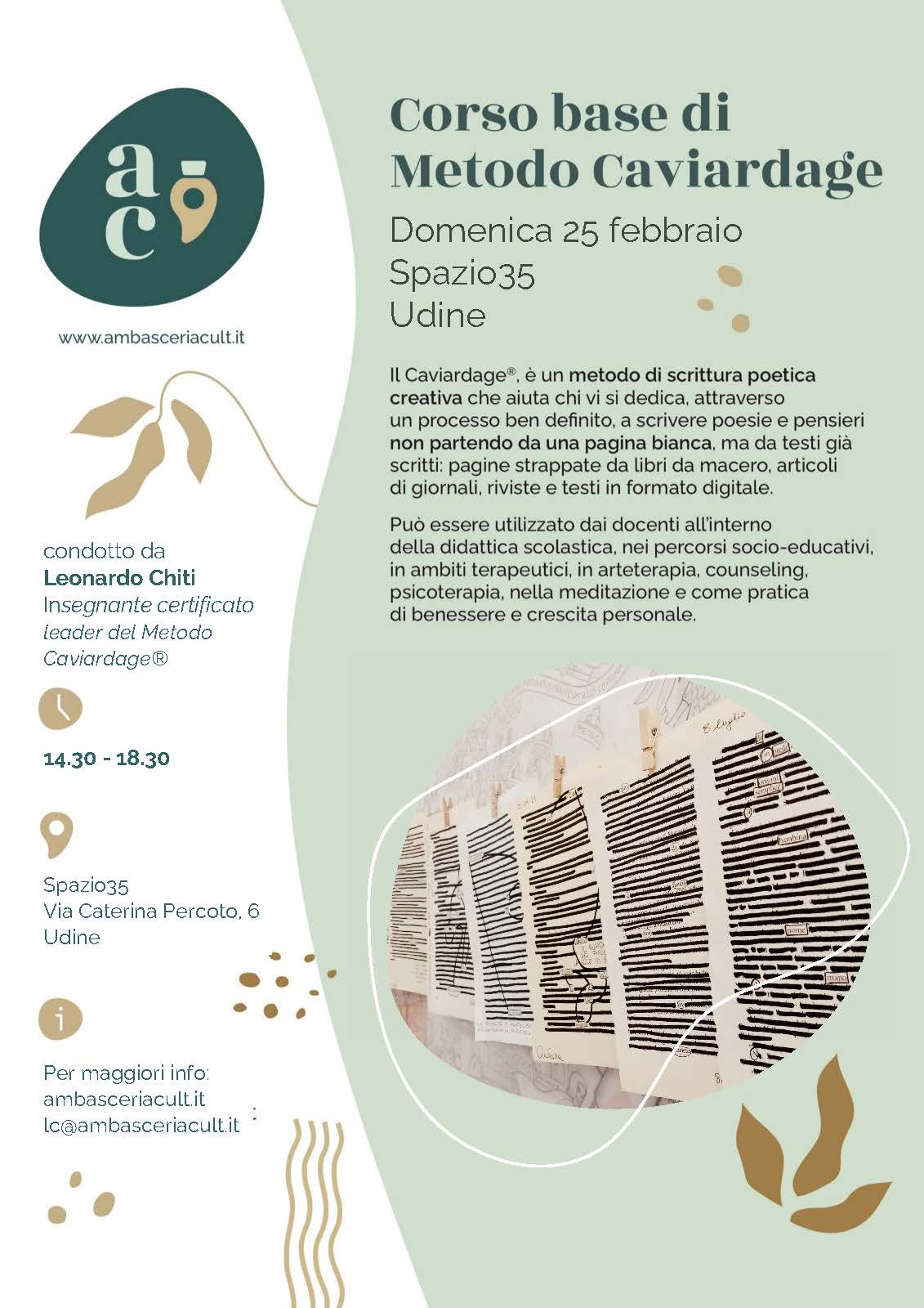Locandina Aperitivi Europei - Udine - Spazio35 - Associazione Constraint ETS