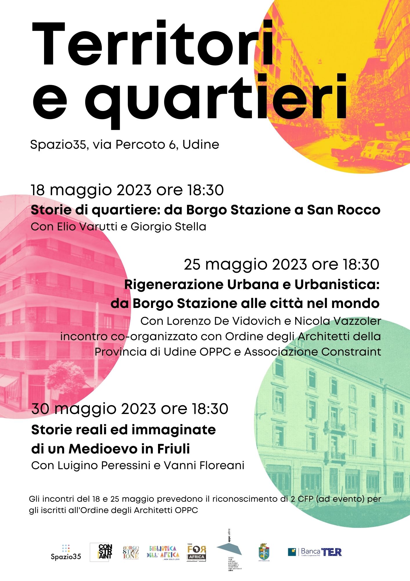 locandina territori e quartieri spazio35 Spazio35 Sala Polifunzionale attività culturali formazione